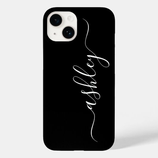 Luxe zwarte telefoonhoes met eigen naam. Case-Mate iPhone case (Achterkant)