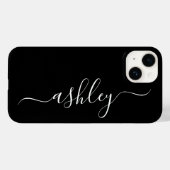 Luxe zwarte telefoonhoes met eigen naam. Case-Mate iPhone case (Achterkant (horizontaal))