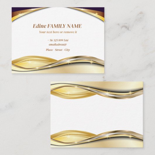 Luxe zwarte visitekaartjes (Voorkant / Achterkant)