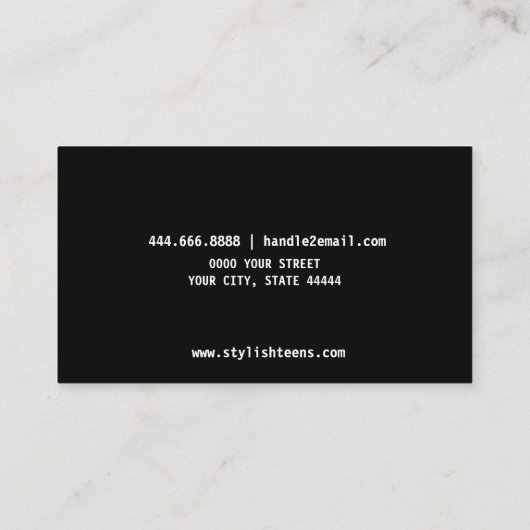 Luxe zwarte Visitekaartjes - Gold/Silver Foil! (Achterkant)