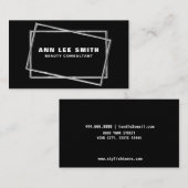 Luxe zwarte Visitekaartjes - Gold/Silver Foil! (Voorkant / Achterkant)