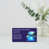 Luxe zwembaddiensten visitekaartje (Staand voorkant)