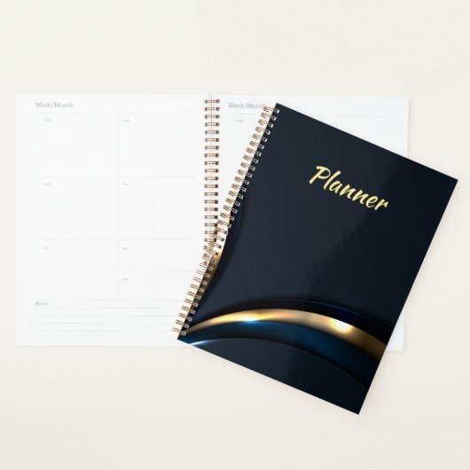 Luxearme blauwe goudplanoloog voor mannen planner (Display)