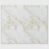 Luxearme witte en goudmarmer cadeaupapier (Vlak)