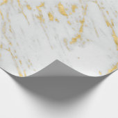 Luxearme witte en goudmarmer cadeaupapier (Hoek)