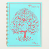 Luxeboom van het roze deeg van het reddingsmonogra planner (Voorkant)