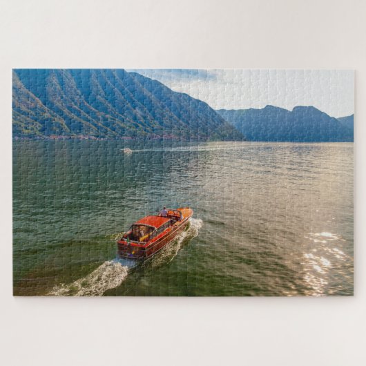  luxeboot op Lake Como, Italië Legpuzzel (Horizontaal)