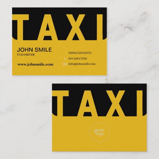 LuxeCab Visitekaartje (Voorkant / Achterkant)