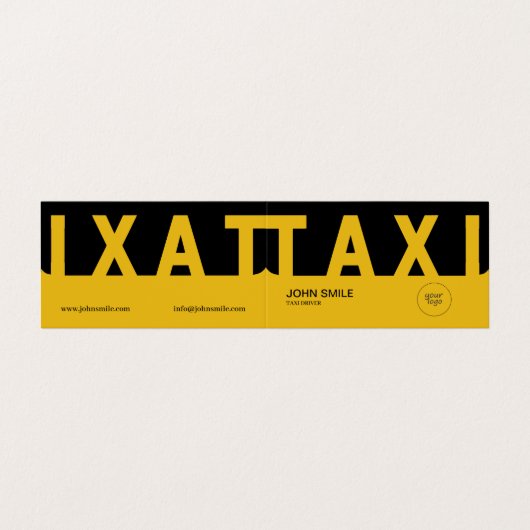 LuxeCab Visitekaartje (Buitenkant ongevouwen)