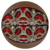 luxediamantgoud ruby red rhinestone basketbal (Voorkant)