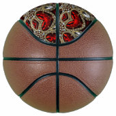 luxediamantgoud ruby red rhinestone basketbal (Rechts)