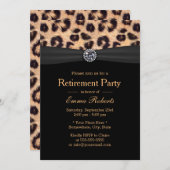 Luxediant Diamond & Leopard-printer voor aftreding Kaart (Voorkant / Achterkant)