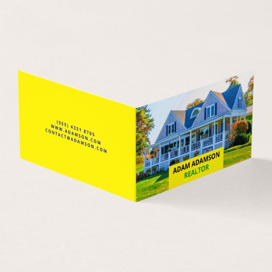 Luxedienst Makelaar (QR-code) Makelaar Vouwmodel Visitekaartje (Buitenkant)