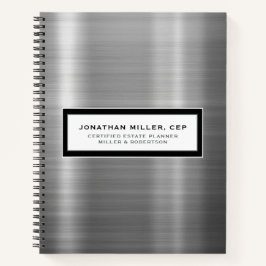 Luxegeborsteld metaal Notitieboek