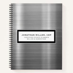 Luxegeborsteld metaal Notitieboek