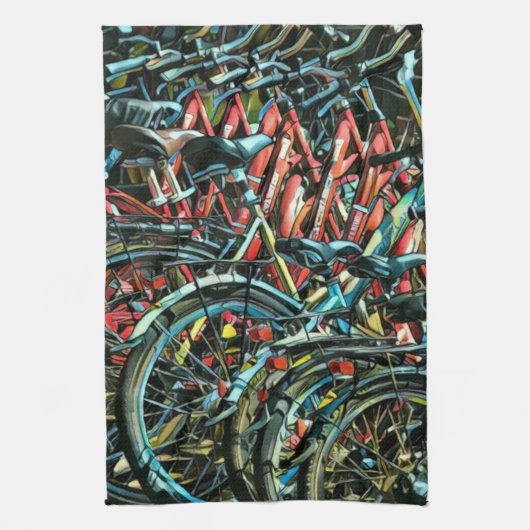 Luxegiften voor fietsers theedoek (Verticaal)