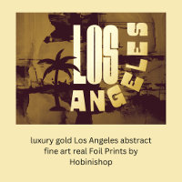 luxegoud Los Angeles abstracte beeldende kunst ech