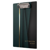 Luxegroen goudelegant notaris simpele glazuur pock klembord (Links)