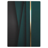 Luxegroen goudelegant notaris simpele glazuur pock klembord (Achterkant)