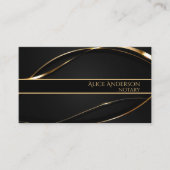 Luxegroen goudelegant notaris Visitekaartje (Voorkant)