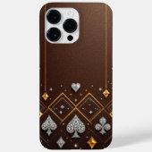 LuxeGuard Brown Diamond Case-Mate iPhone Case (Achterkant)