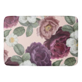 Luxekant Florals Roos Paars Badmat (Voorkant)
