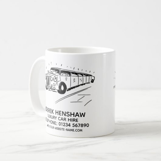 Luxekar Hire Mok voor speciale koffieaankoop (Voorkant links)