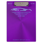 Luxekar-logo - Ice Blue-sportauto op paars Klembord (Voorkant)