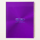 Luxekar-logo - Ice Blue-sportauto op paars Planner (Achterkant)