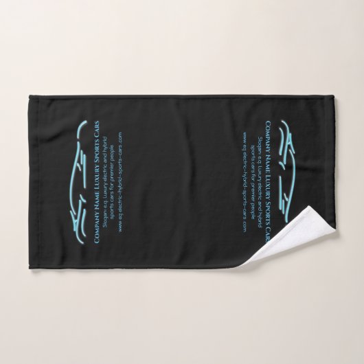 Luxekar-logo - Ice Blue-sportauto op zwart Handdoek (Handdoek)