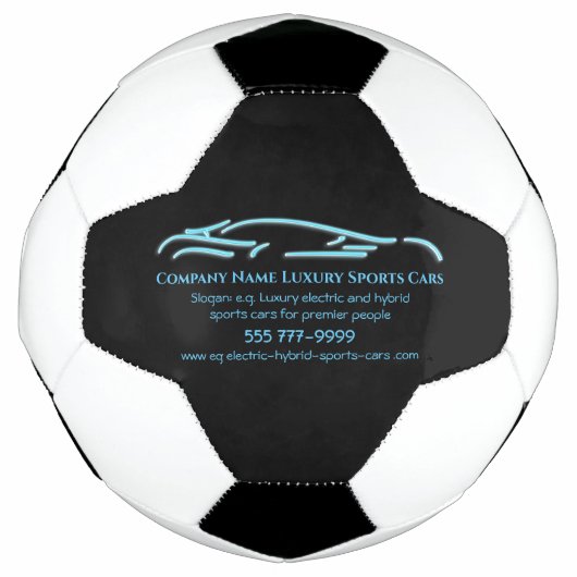 Luxekar-logo - Ice Blue-sportauto Voetbal (Voorkant)