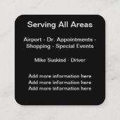 Luxekar-service Vierkante Visitekaartje (Achterkant)