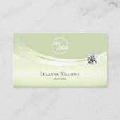 Luxekastel Sage Green met Logo en diamant Visitekaartje (Voorkant)