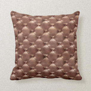 Luxeker Bronze Tufted Leather Opulent Glam Kussen