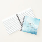 Luxekieblauwe bokeh op maat notitieboek (Binnen)