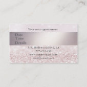 Luxeklade elegant faux glitter-afsprakenkaart afsprakenkaartje (Achterkant)