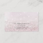 Luxeklade elegant faux glitter zilverschaar visitekaartje (Achterkant)