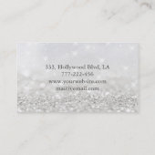 Luxeklauw elegant faux glitter haar en make-up visitekaartje (Achterkant)