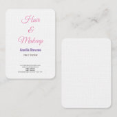 Luxeklinnen, stylist make-up artiest minimalist visitekaartje (Voorkant / Achterkant)