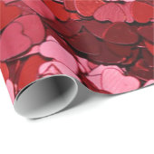 Luxekool Rood en goudglitter harten Cadeaupapier (Rol Hoek)