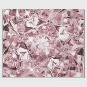 Luxekrealistische diamanttextuur elegante roze cadeaupapier (Vlak)