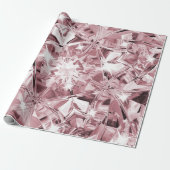 Luxekrealistische diamanttextuur elegante roze cadeaupapier (Uitgerold)