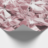 Luxekrealistische diamanttextuur elegante roze cadeaupapier (Hoek)