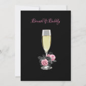 Luxekroze zwarte flora inktBrunch en breekbaar Kaart (Achterkant)