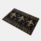 Luxekuntje en gouden versiering van de Fleur-de-li Deurmat (Schuin)