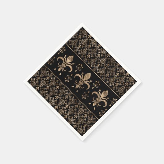 Luxekuntje en gouden versiering van de Fleur-de-li Servet (Hoek)