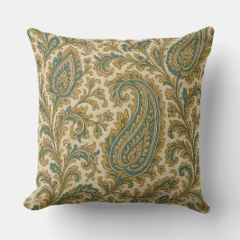 LuxeLayers Paisley Elegance Sierkussen Blauwgroen