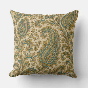 LuxeLayers Paisley Elegance Sierkussen Blauwgroen