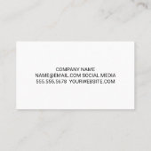 luxeleer | marmeren versiering | Monogram Visitekaartje (Achterkant)