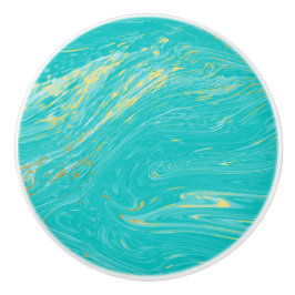 Luxelegant Marble Gold Blue modern design Keramische Knop